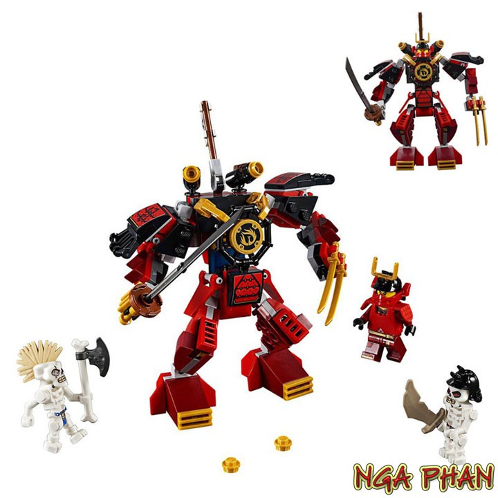 Robot Samurai 180 Chi Tiết Ninjago Lego Lele Đồ Chơi Xếp Hình Lắp Ráp