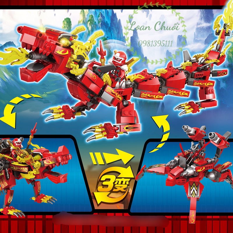 Lego Ninja đại chiến Rồng phun lửa 328 và 480 chi tiết ( nhiều mẫu)