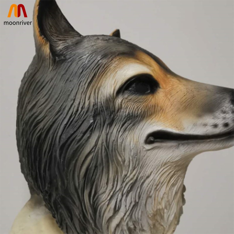 Mặt Nạ Hóa Trang Halloween Hình Chó Husky, Mèo Đen