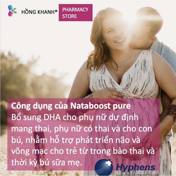 Viên Uống Bổ Sung DHA Cho Phụ Nữ Mang Thai Nataboost Pure