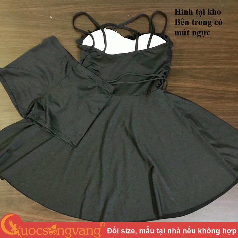 Váy đầm bơi nữ kèm quần đùi bộ đồ bơi nữ hai dây GLSWIM083 Cuocsongvang | BigBuy360 - bigbuy360.vn