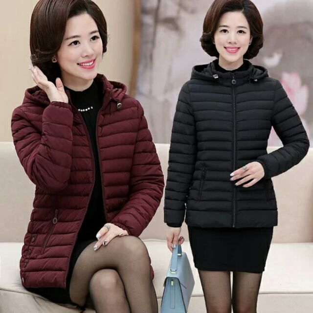 Áo phao nữ trung niên