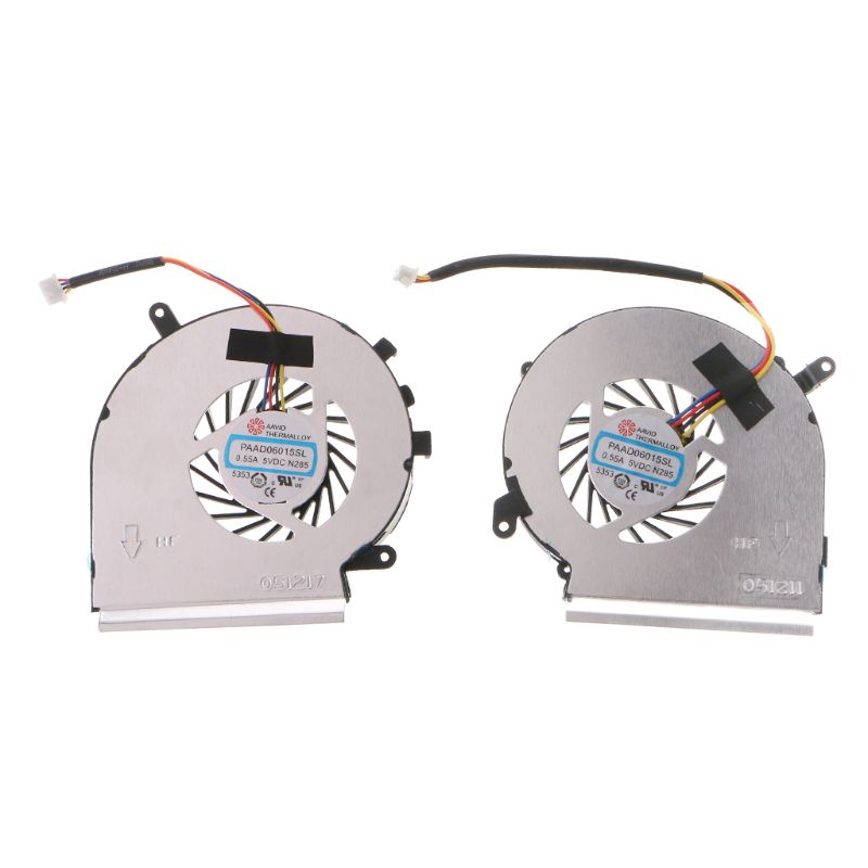Set 2 Quạt Tản Nhiệt 4pins Cho Laptop Msi Ge62Vr Gp62Mvr Gl62M