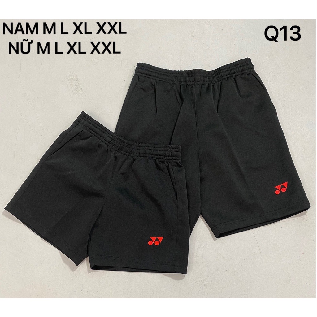 Quần short thun đùi thể thao cầu lông, bóng chuyền, tennis nam nữ chính hãng bền bỉ Yonex, Vitec Y13