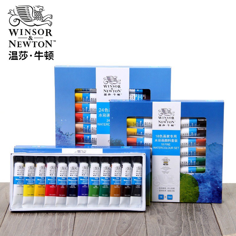 [Mã LIFEXANH03 giảm 10% đơn 500K] Màu nước WINSOR &amp; NEWTON set 12/18/24 màu