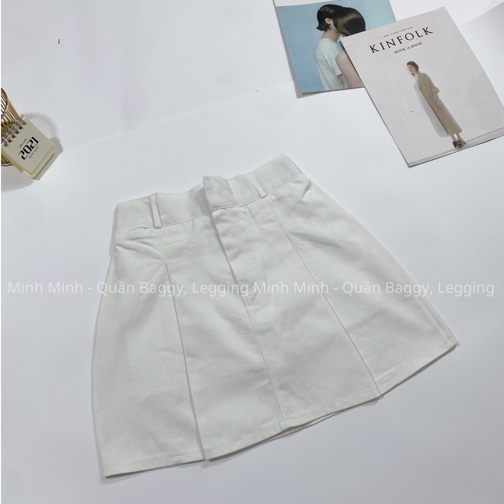 Chân Váy Ngắn Liyan Dáng Chữ A Chất Liệu Kaki Có Quần Chống Lộ M241, Chân Váy Xoè Lưng Cao Cạp Chun Sau Dễ Phối Đồ