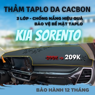 Sỉ lẻ Thảm Taplo dành cho xe Kia Sorento, chất liệu da vân Cacbon, 3 lớp chống nắng, bảo vệ khỏi trầy xước -KVAUTO