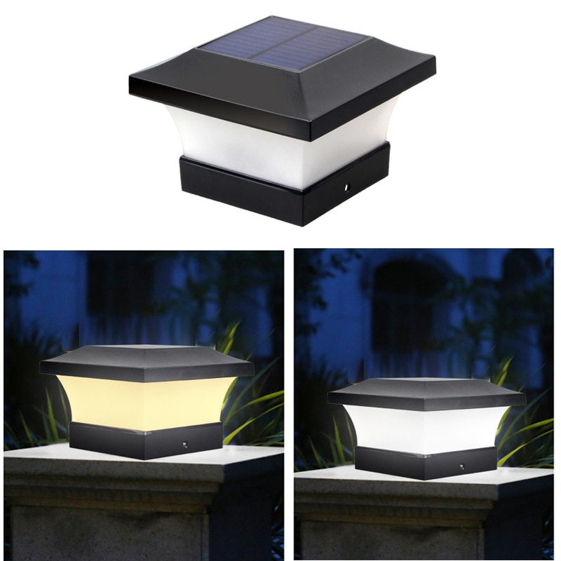 Đèn LED 6 Bóng Sử Dụng Năng Lượng Mặt Trời Chống Thấm Nước IP65 Màu Đen