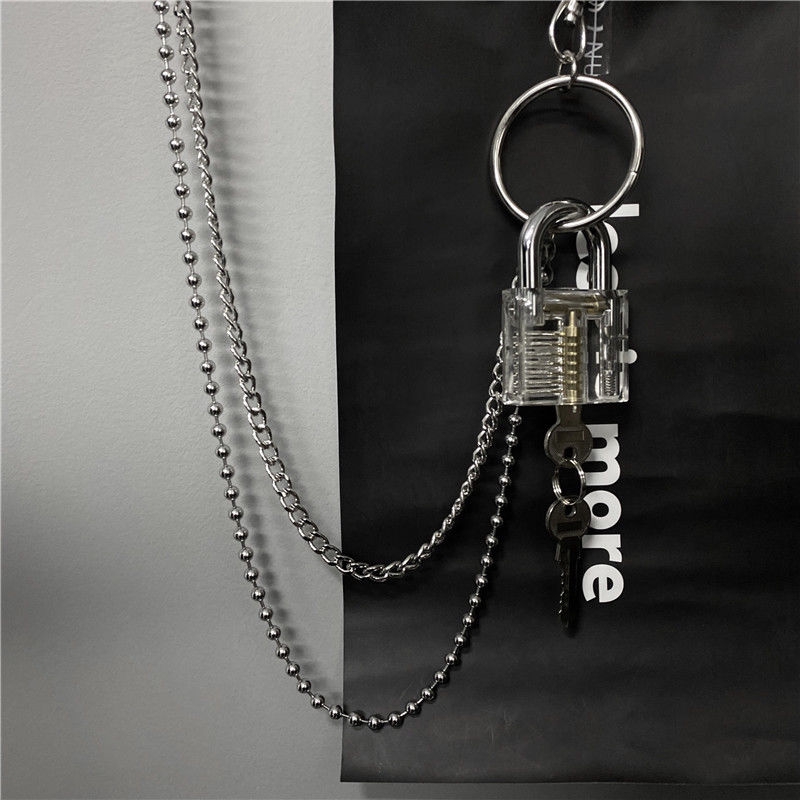 Dây xích đeo thắt lưng nhiều lớp phong cách thời trang đường phố hip hop 16125