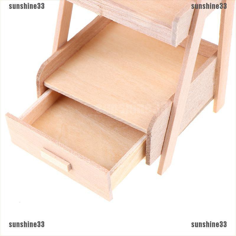 Kệ Gỗ Đứng Mini Trang Trí Nhà Búp Bê Tỉ Lệ 1: 12