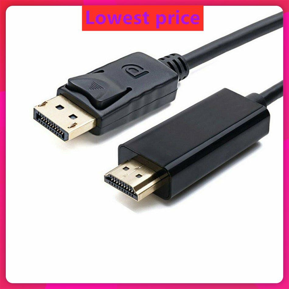 1.8 Meters 6FT Super Long Display Port DisplayPort DP to HDMI Cable Cord Wire