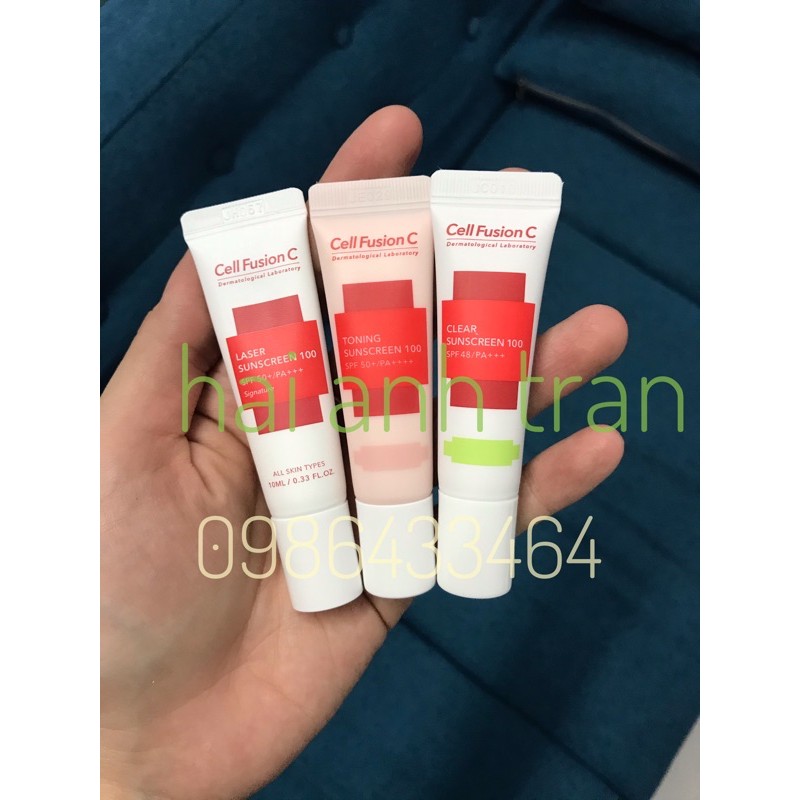 [Mini]Kem chống nắng Cell Fusion C Xanh - Đỏ