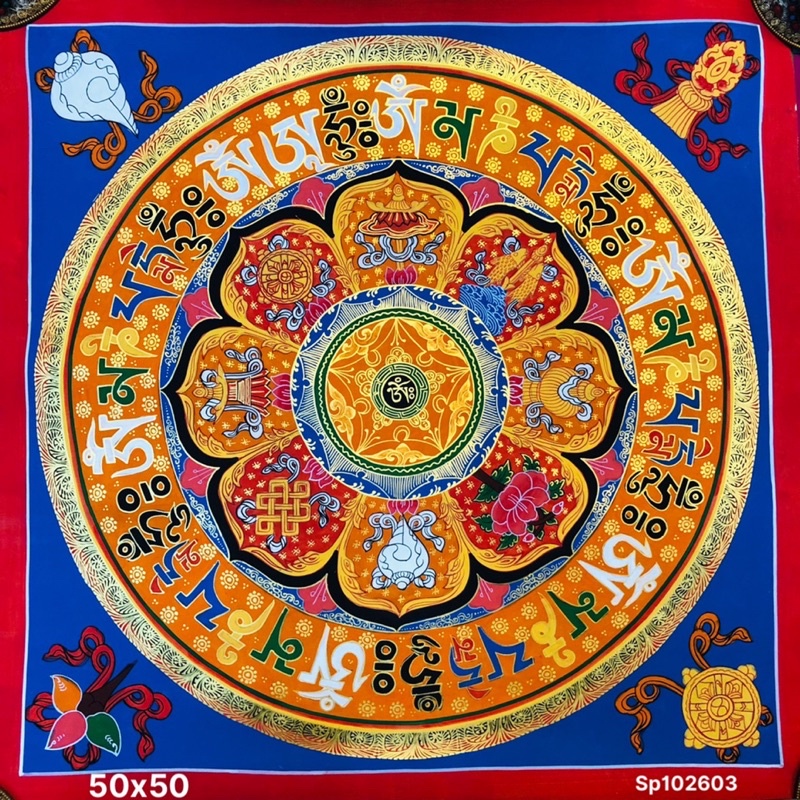 Tranh Vẽ Tay Nepal Size 55X55Cm