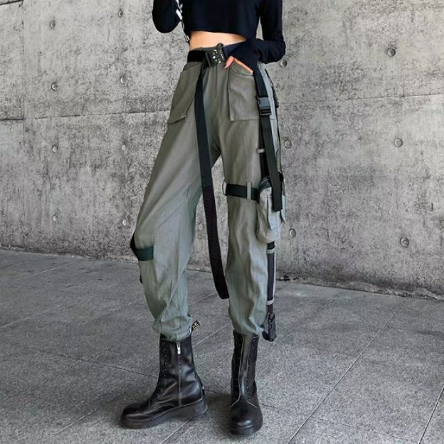 Quần jogger đai túi hộp unisex hip hop