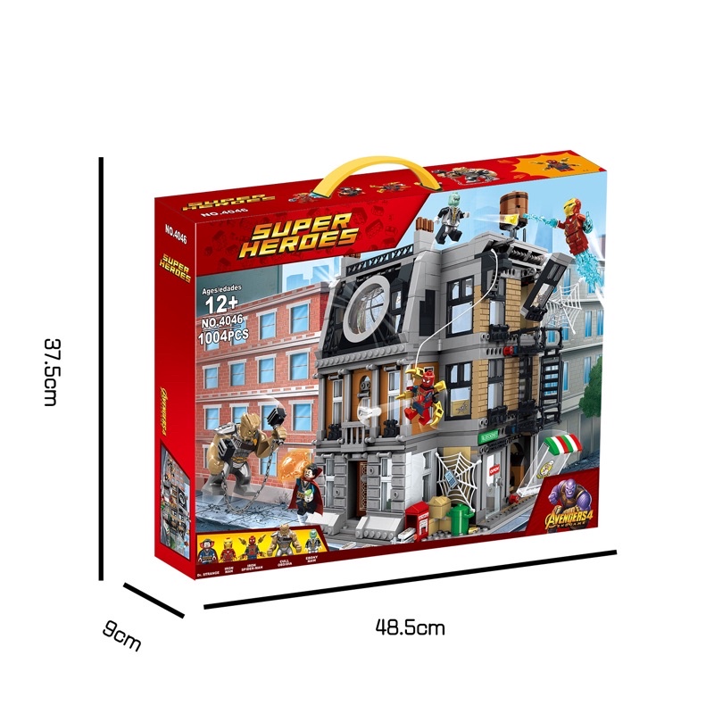 Lego marvel - Bela 10840 , No 4046 ( Xếp Hình Đại Chiến Sanctum Sanctorum Trụ Sở Doctor Strange 1044mảnh )