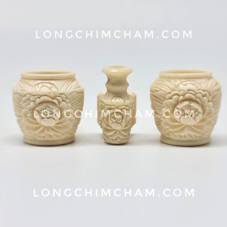 Bộ cóng khuyên chạm Hoa Phù Dung siêu đẹp (X-C01)