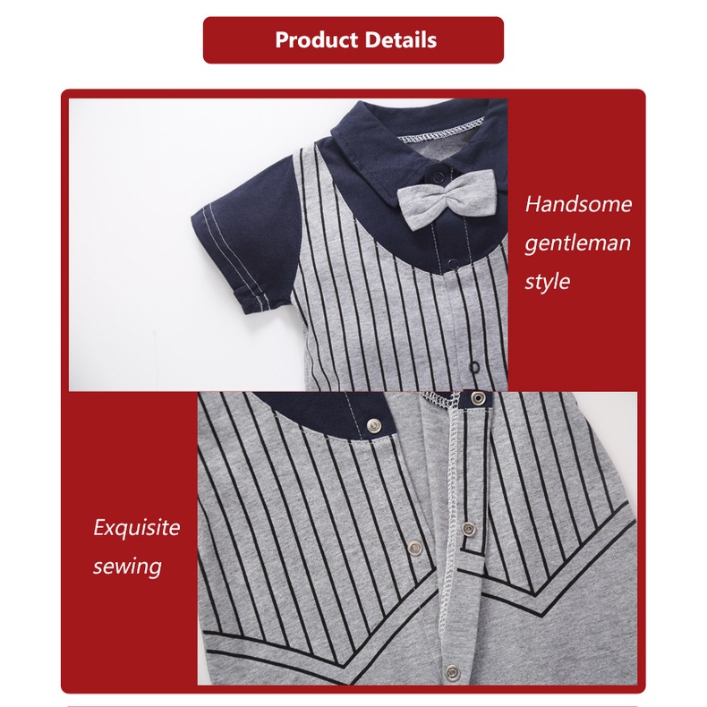 Bộ Áo Liền Quần 100% Cotton Tay Ngắn Thoáng Khí Thời Trang Mùa Hè Cho Bé Sơ Sinh