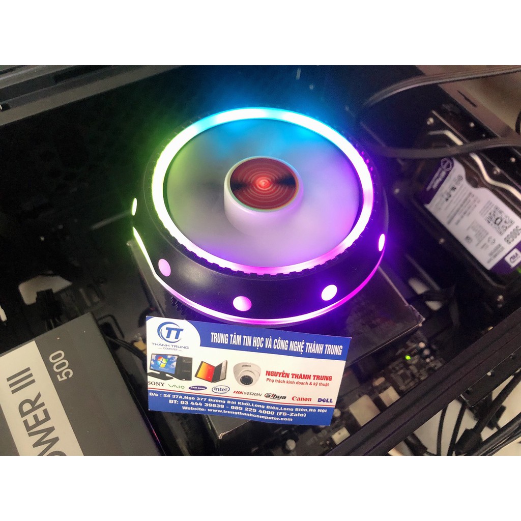 Quạt Tản Nhiệt, Fan CPU Coolmoon UFOX UFO Led RGB - Tự Động Đổi Màu Và Hiệu Ứng