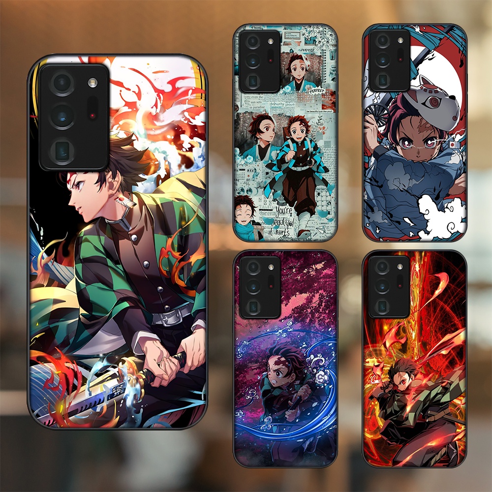 Ốp lưng Samsung Note 20 Ultra viền đen in hình Tanjiro Kimetsu No Yaiba