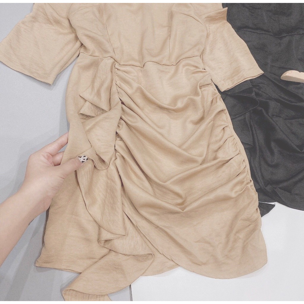 Váy Lụa Nhún Bèo Tay Lỡ Thời Trang + Kèm Ảnh Thật | BigBuy360 - bigbuy360.vn