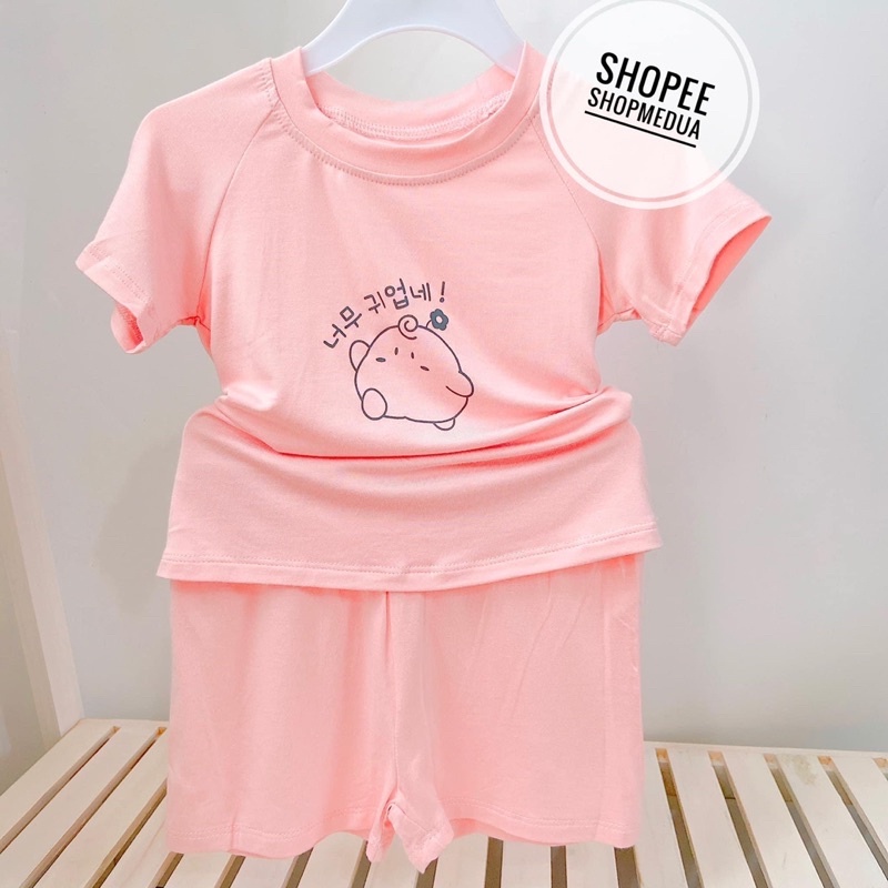 Bộ cộc tay Punchun phong cách Hàn cho bé trai bé gái