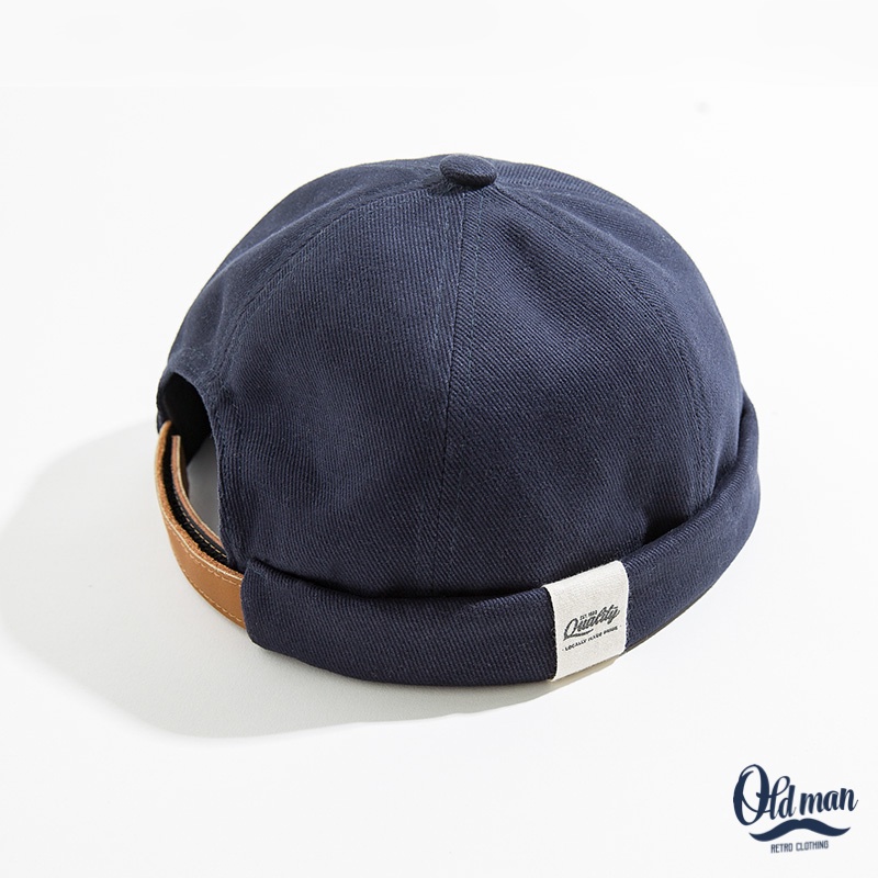 Mũ Lưỡi Trai Miki Tròn Không Vành, Nón Không Vành Vải Cotton Phong Cách Vintage, Cổ Điển Cho Nam Và Nữ