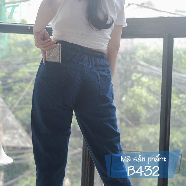 Quần baggy jeans cho nữ  ống lửng - Đẹp xinh rẻ - Tone shop