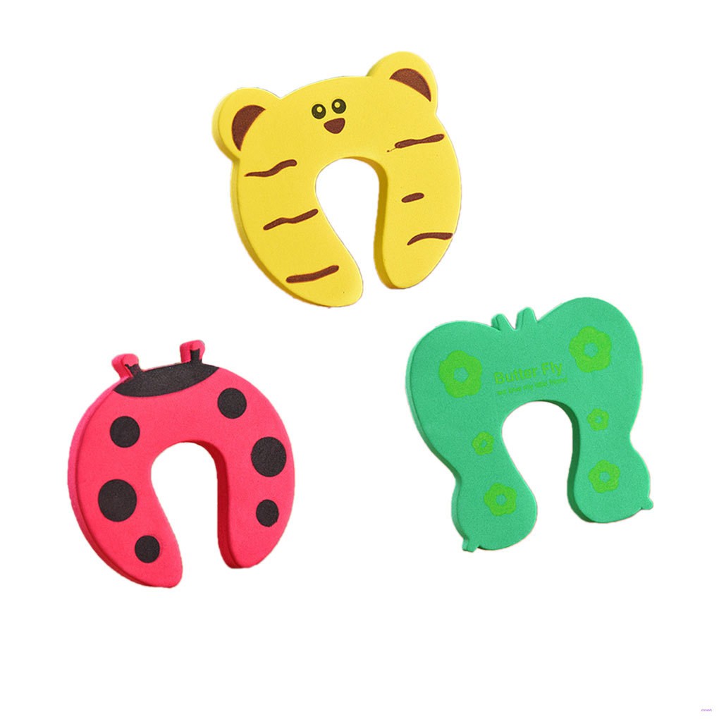 Set 5 miếng chặn cửa tạo hình động vật dễ thương an toàn cho trẻ em