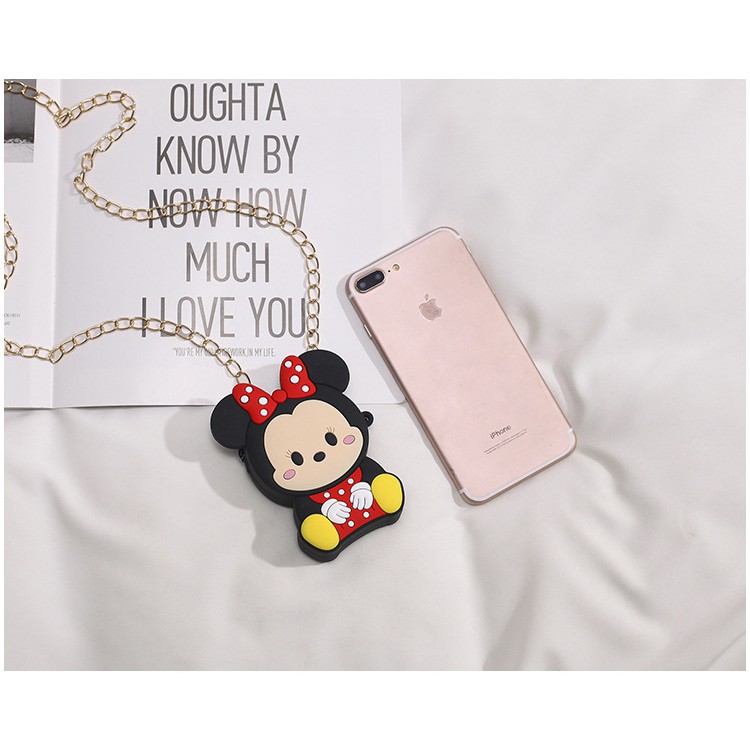 Túi Đeo Chéo Silicone MICKEY/MINNIE Cao Cấp Siêu Mềm - Hàn Quốc