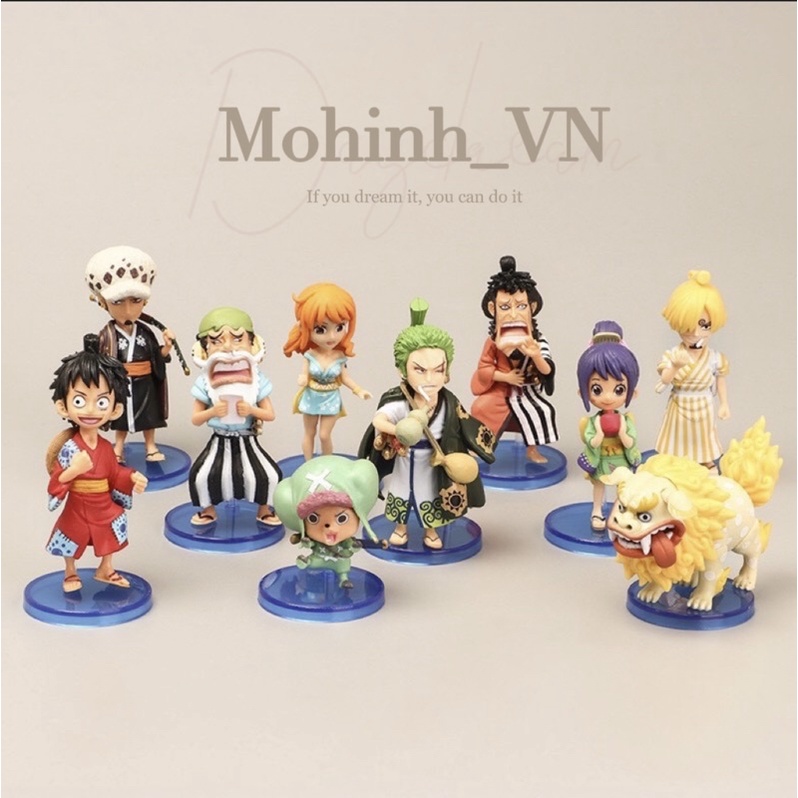 Rẻ Nhất Shopee - Mô Hình Chibi các nhân vật One Piece Wano Mô Hình Băng mũ rơm, Cửu Hồng Bao.