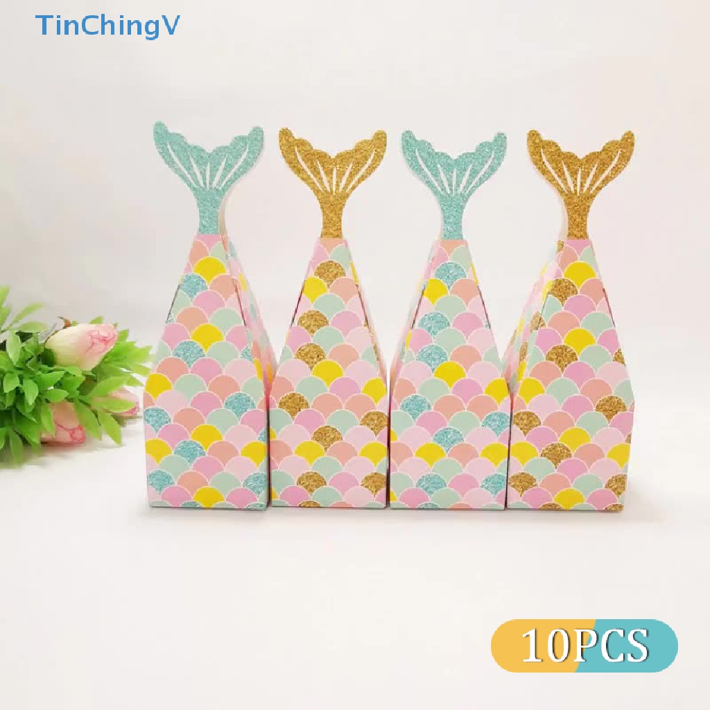 [TinChingV] Set 10 Hộp Giấy Đuôi Cá Đựng Bắp Rang Bơ Làm Quà Tặng Cho Trẻ Em [Mới]