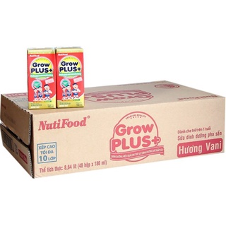 Sữa dinh dưỡng pha sẵn Grow Plus+ Nutifood thùng 48 hộp 180ml