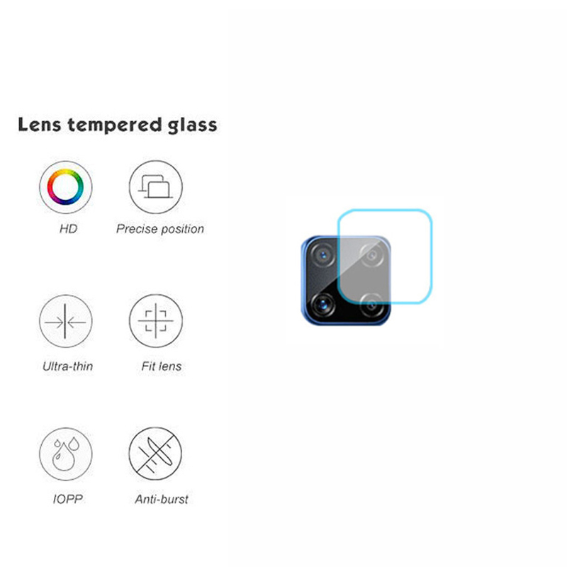 OPPO A73 Tempered Glass Full Coverage Glass Film For OPPO A53 A5 A9 2020 A12e A12 A31 A52 A72 A91 A92 A93 Reno 4 Pro Screen Protector and Camera Lens Glass Protector