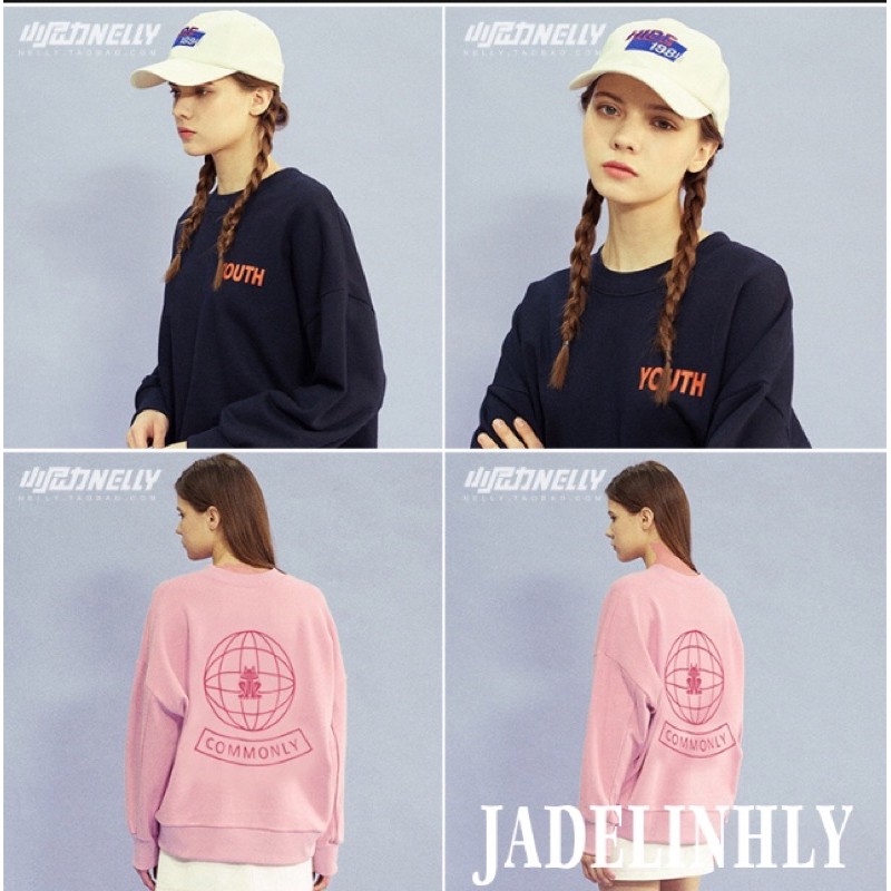 Áo sweater nelly heybig nỉ lót lông sale (có sẵn)