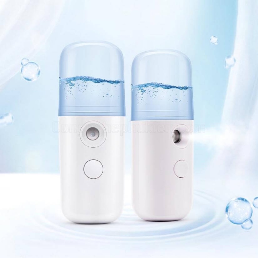 Máy Phun Sương Cấp Ẩm Xịt Khoáng Mini Cầm Tay Tích Điện Xông Mặt Dưỡng Ẩm Cho Da 30ml Nhỏ Gọn Cao Cấp