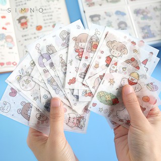 Set 100 tấm sticker hình dán trang trí sổ