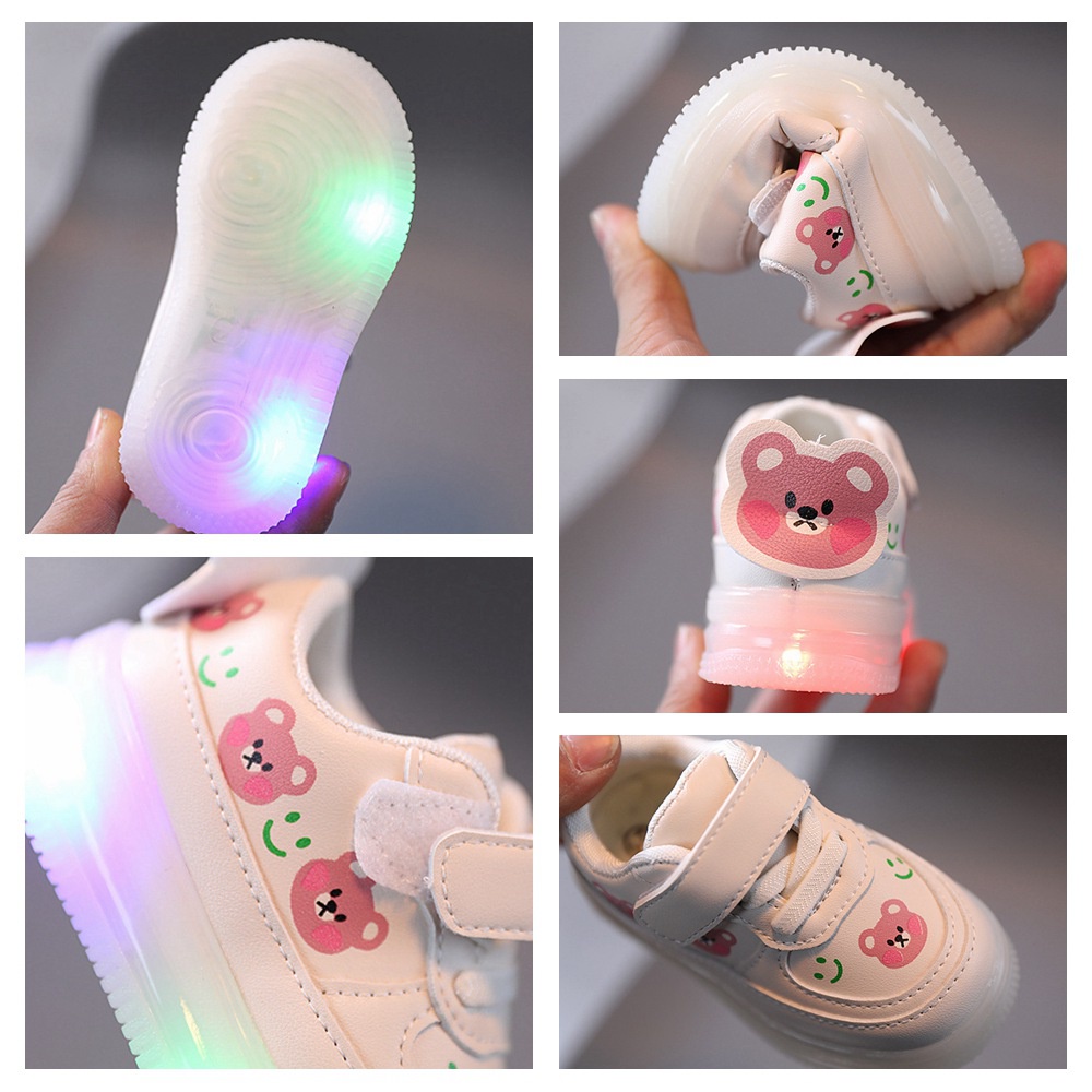 Giày thể thao đế mềm có đèn LED cho bé 1-6 tuổi