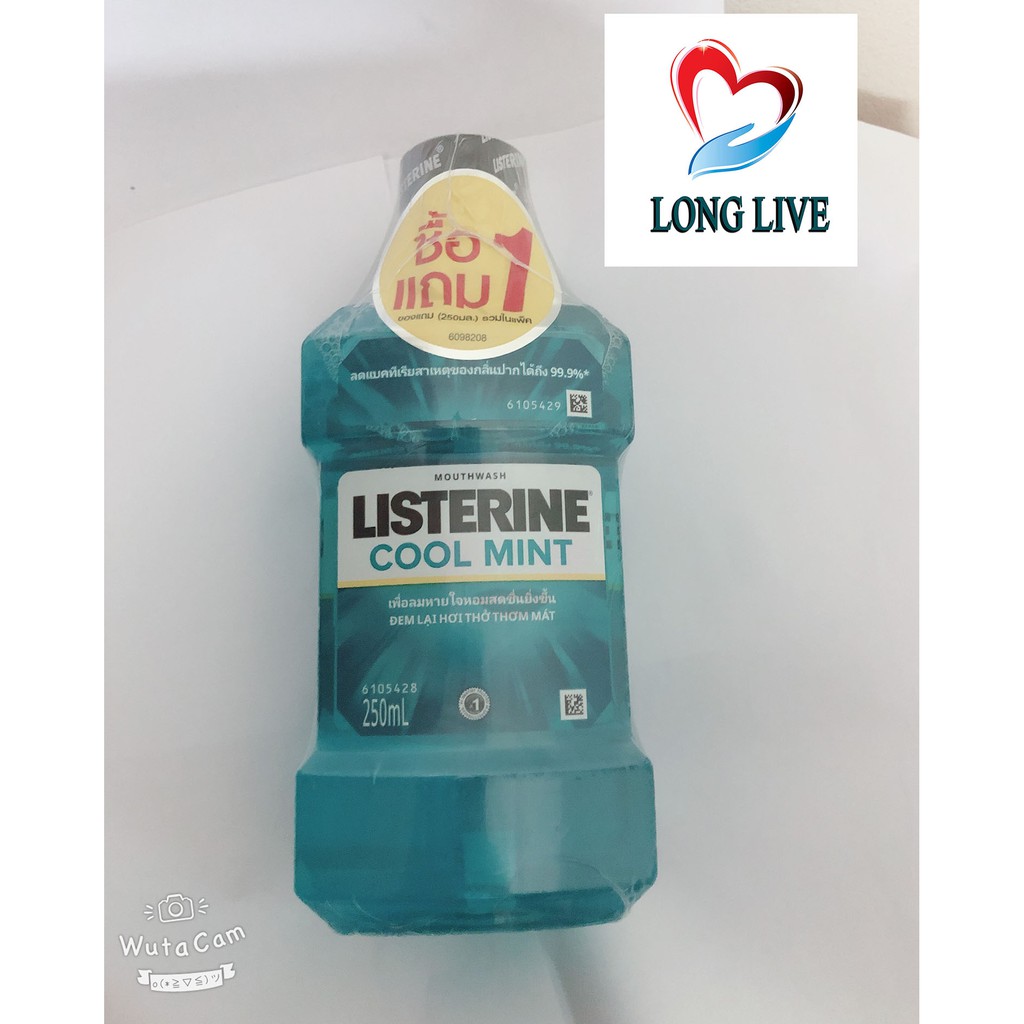 Nước súc miệng Listerine 250ml hương bạc hà mát lạnh