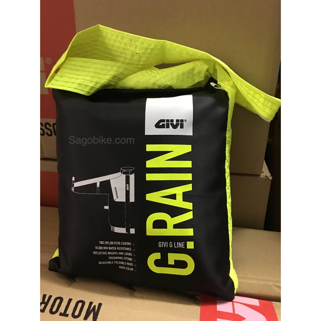 Áo Mưa Givi G-Rain Givi Gra01.AX, áo mưa bộ givi Grain cao cấp