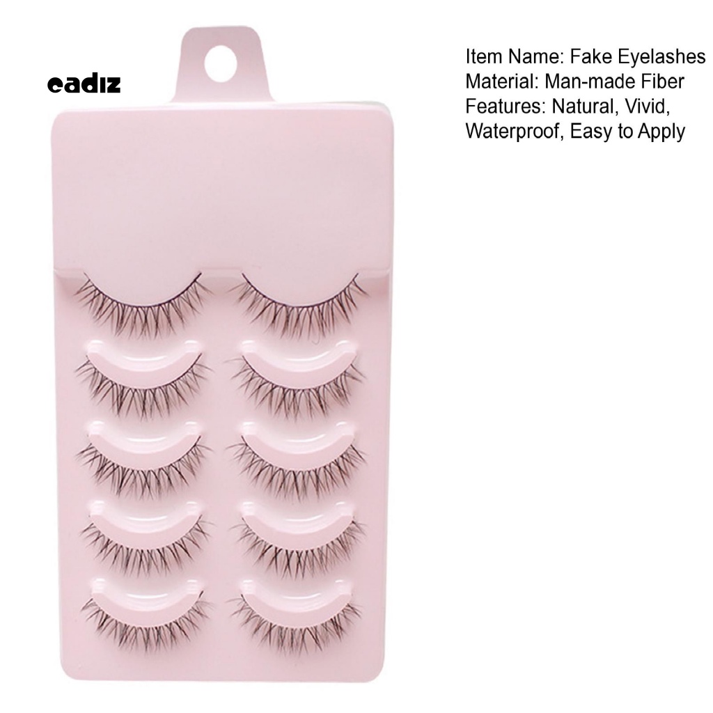 Bộ 5 Cặp Lông Mi Giả Nối Dài Trang Điểm Chuyên Dụng
