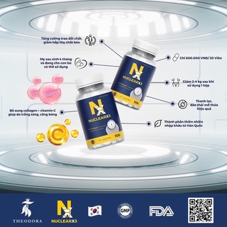 Viên Uống Giảm Cân Nuclearx3 Giảm Cân Nuclearx3 Collagen Đẹp Da