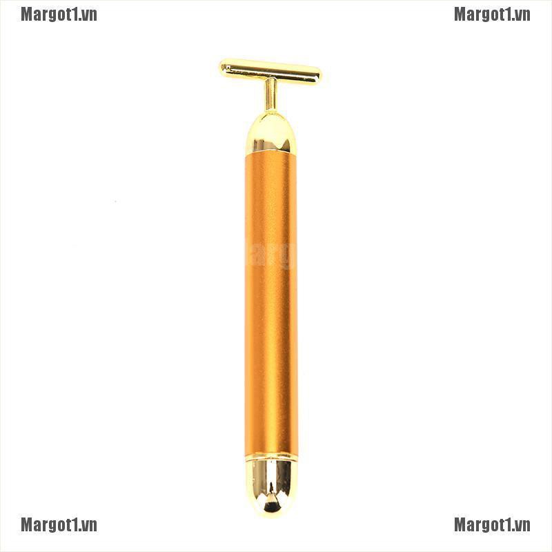 [Margot] 24k Gold Beauty Bar Facial Roller Face Skin Vibration Skincare Massager Device [VN]