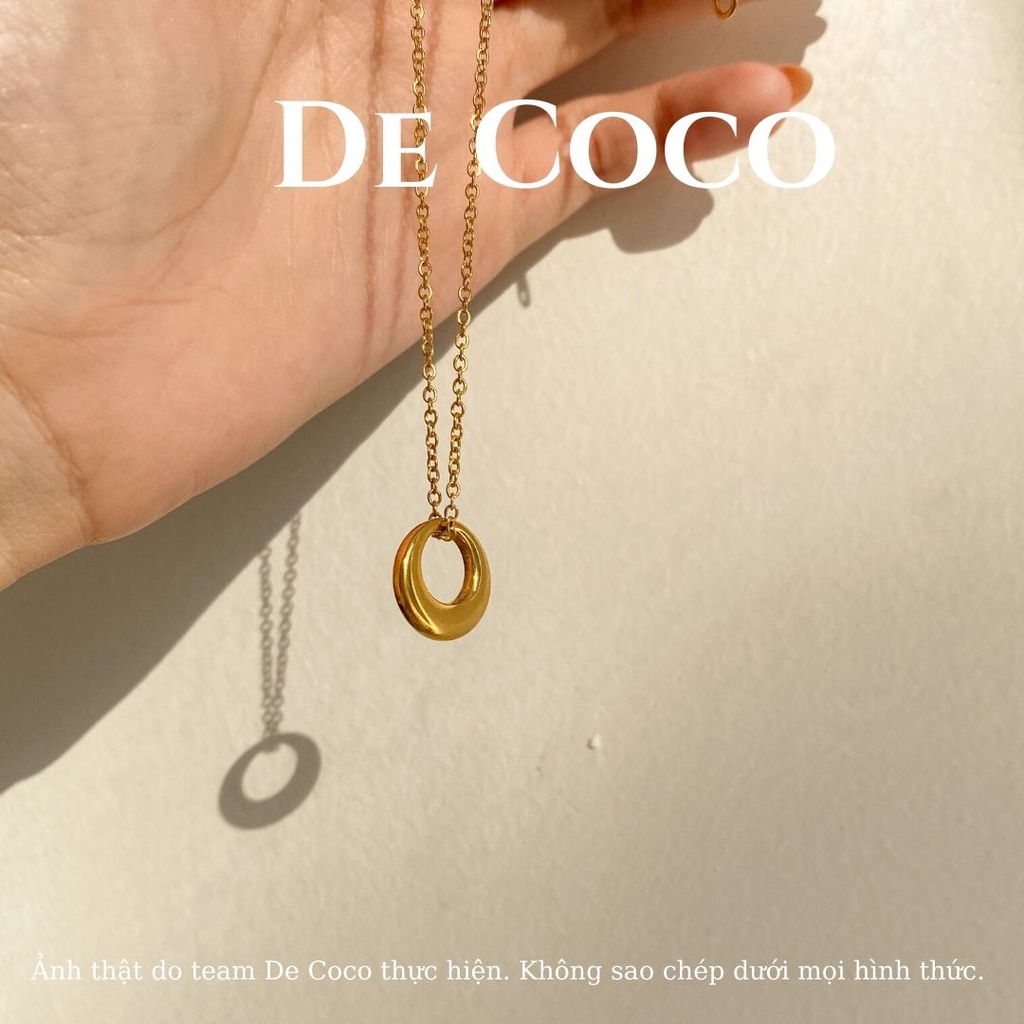 [KHÔNG ĐEN GỈ] Vòng cổ titan hình mặt tròn Full Moon De Coco decoco.accessories