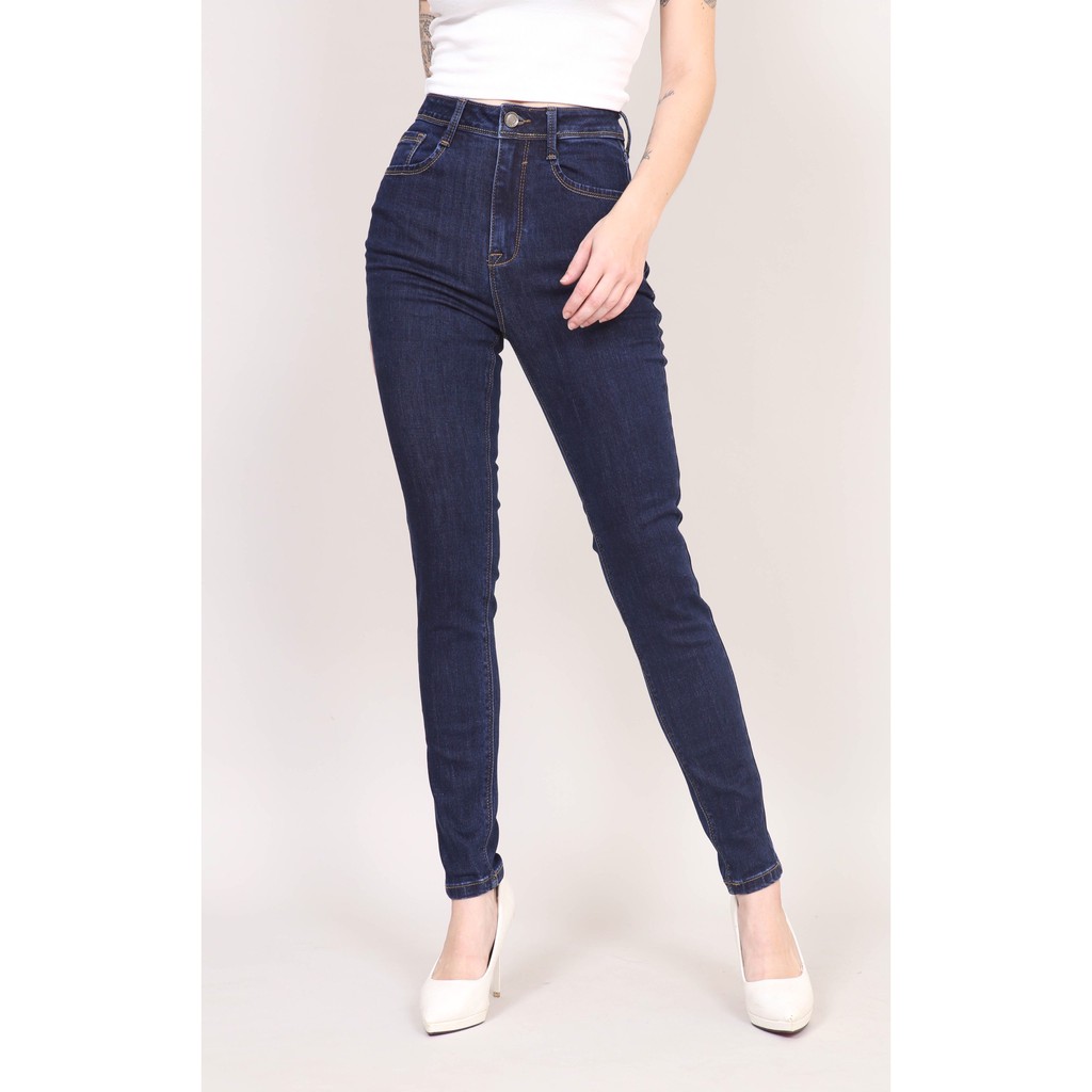 Quần Jean Nữ skinny ôm vintage lưng cao cạp cao co giãn CT JEANS