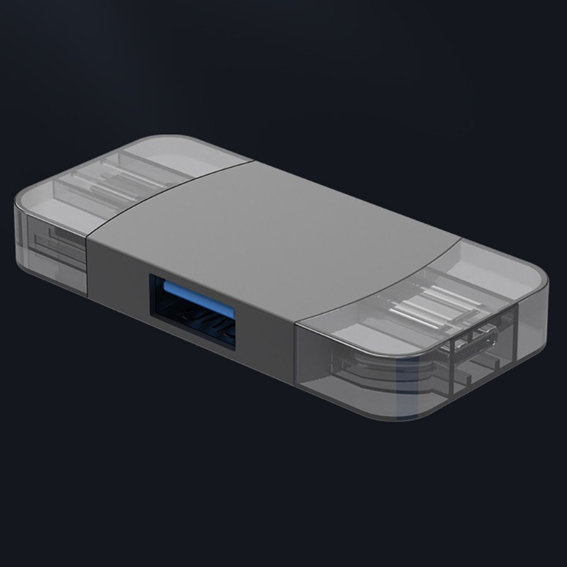 Bộ Chuyển Đổi OTG Hai Cổng USB Cho Điện Thoại 8 pin Type C