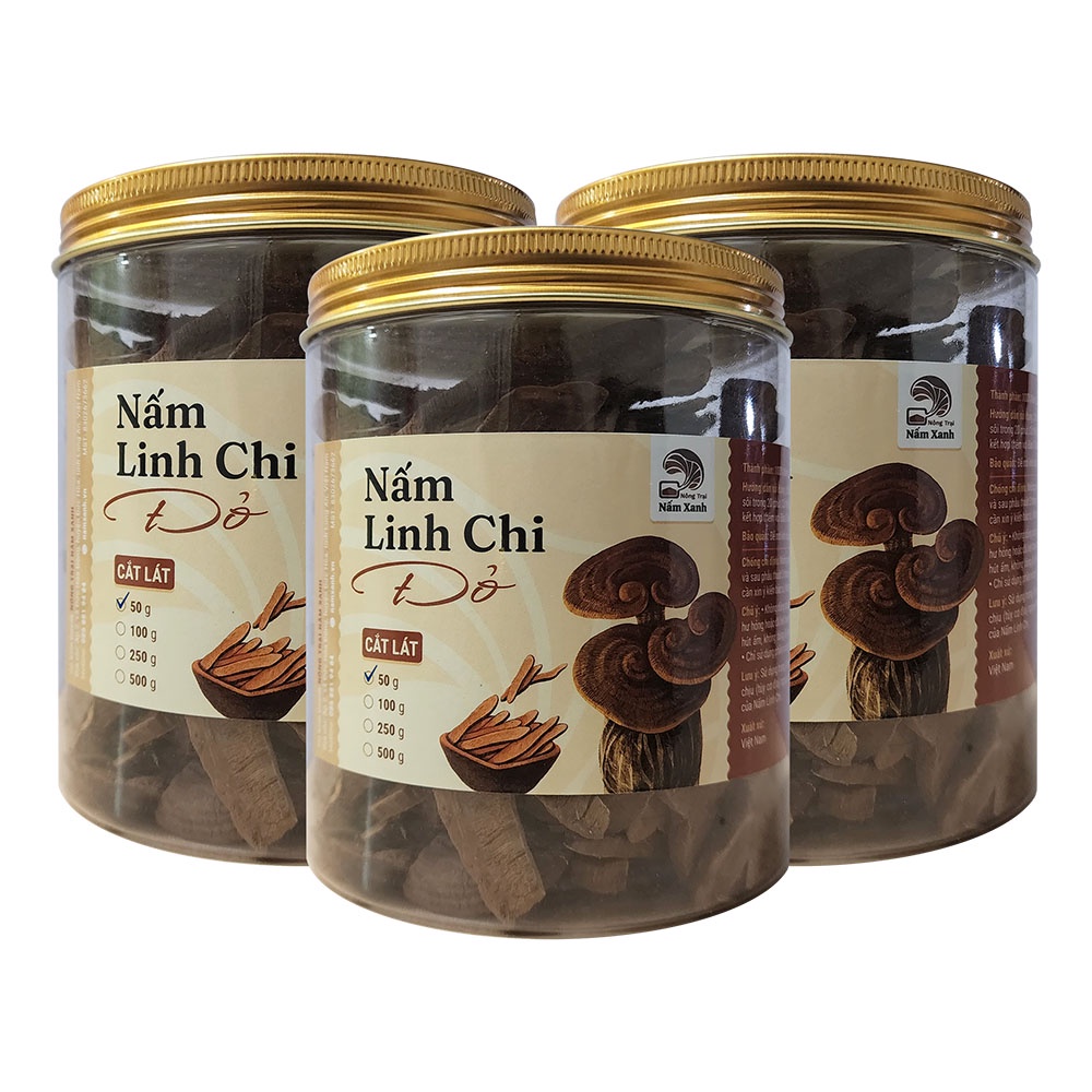 Nấm Linh Chi Đỏ Thái Lát Loại 1 Nguyên Bào Tử (50gr 100gr 250gr) Hiệu Quả Cho Sức Khỏe Toàn Diện - Nông Trại Nấm Xanh