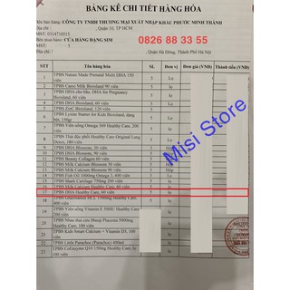 DHA chanh Healthy Care Úc cho bé từ 4 tháng tuổi, 60 viên