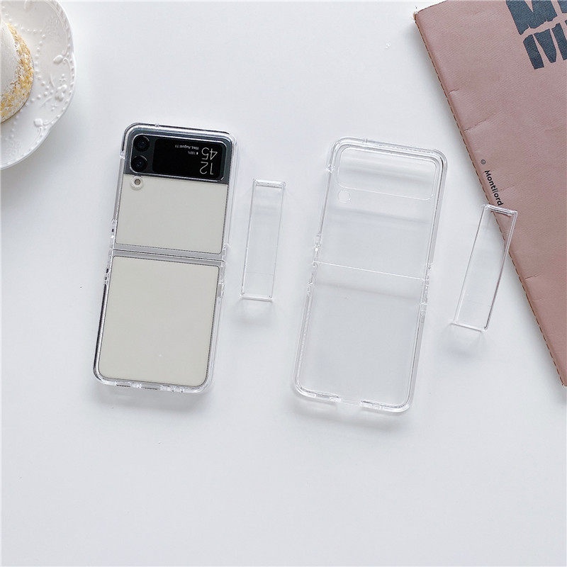 Ốp Điện Thoại Trong Suốt Kèm Giá Đỡ Nhẫn Chống Sốc Cho Samsung Galaxy Z Flip 3 5G Z Flip 3 Flip3 Zflip3