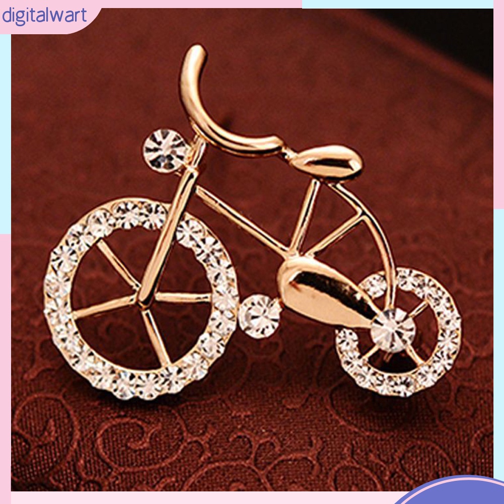 Trâm Cài Áo Hình Xe Đạp Đính Đá Thời Trang