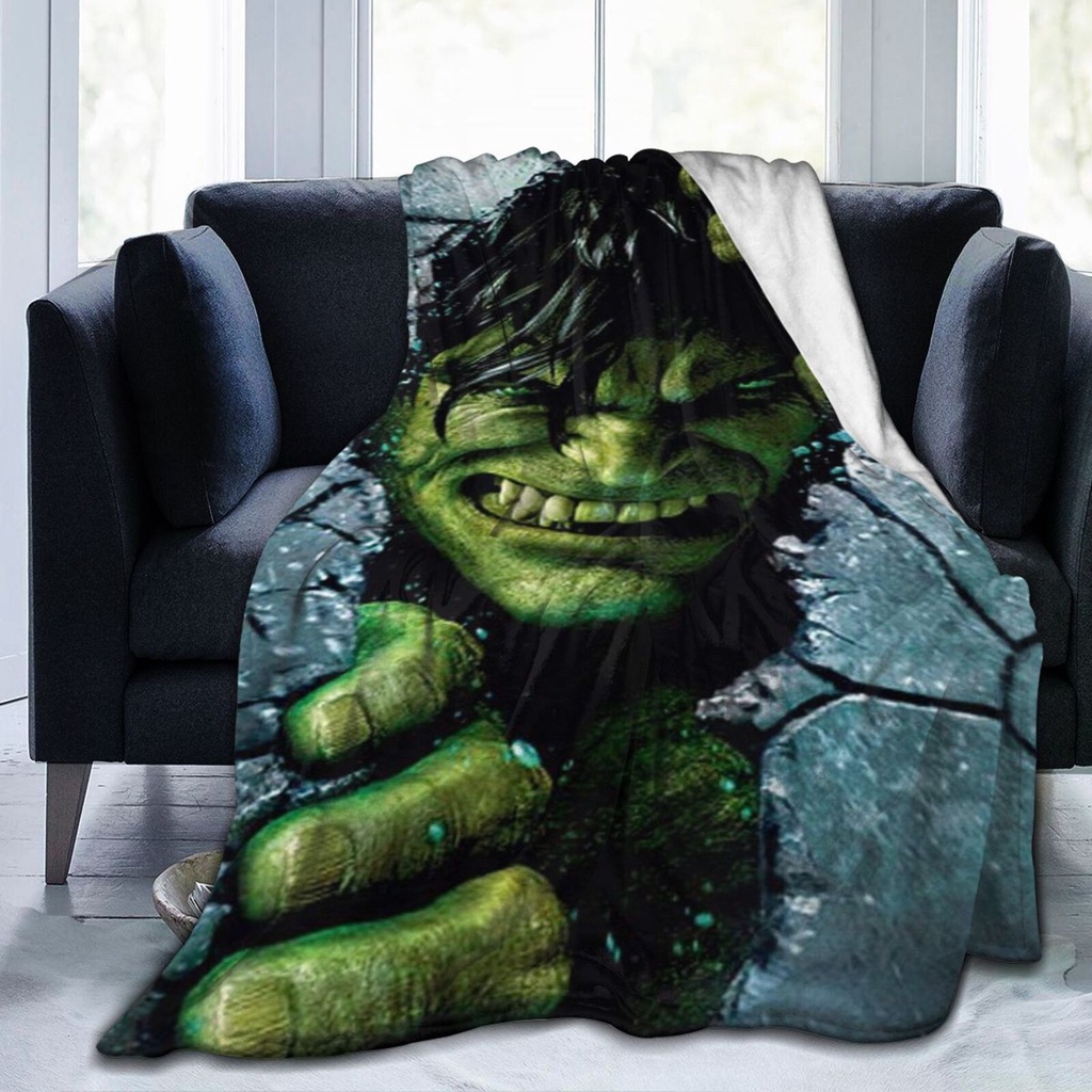 Chăn đắp chống chất đống in hình Hulk và hang sói cho trẻ em và người lớn mọi mùa
